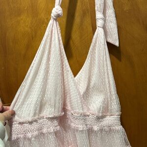 LoveShackFancy Pink Textured Dress